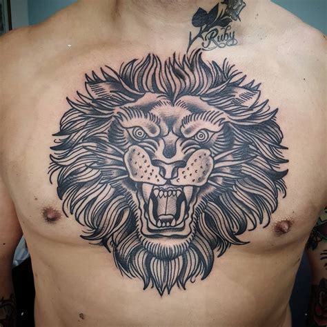 lion tattoos for men|american traditional lion tattoo.